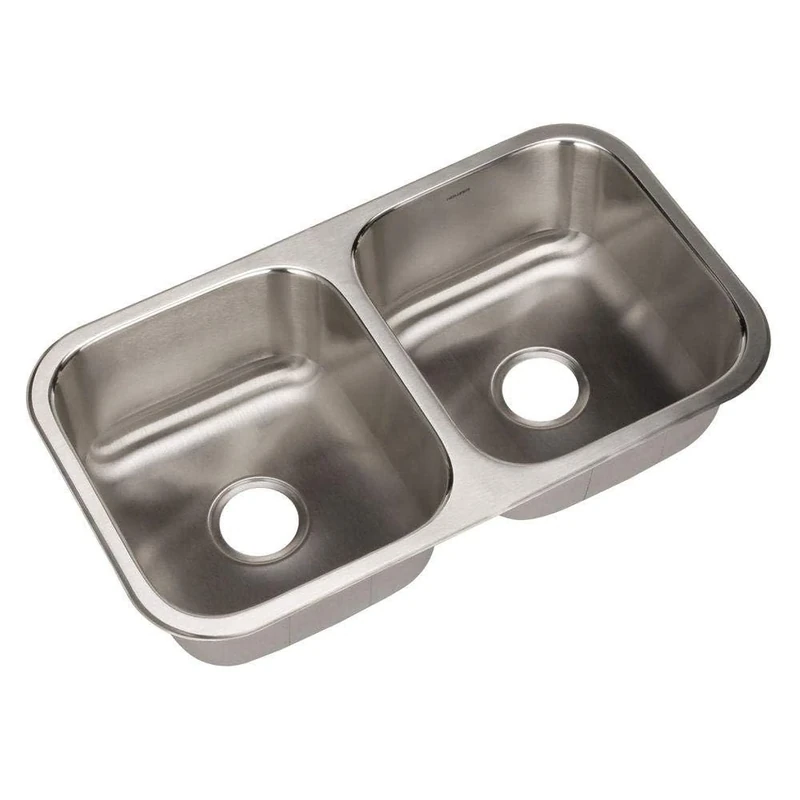 Houzer ED-3108-1 Elite Series Undermount Stainless Steel 50/50 Double Bowl Kitchen Sink