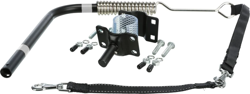 TRIXIE Dog Biker Set – Bike Leash for Saddle Bar Attachment – Coil Spring, Safety Quick-Release & Reflective Elements – for Small & Medium Dogs – Size S–M - Image 1