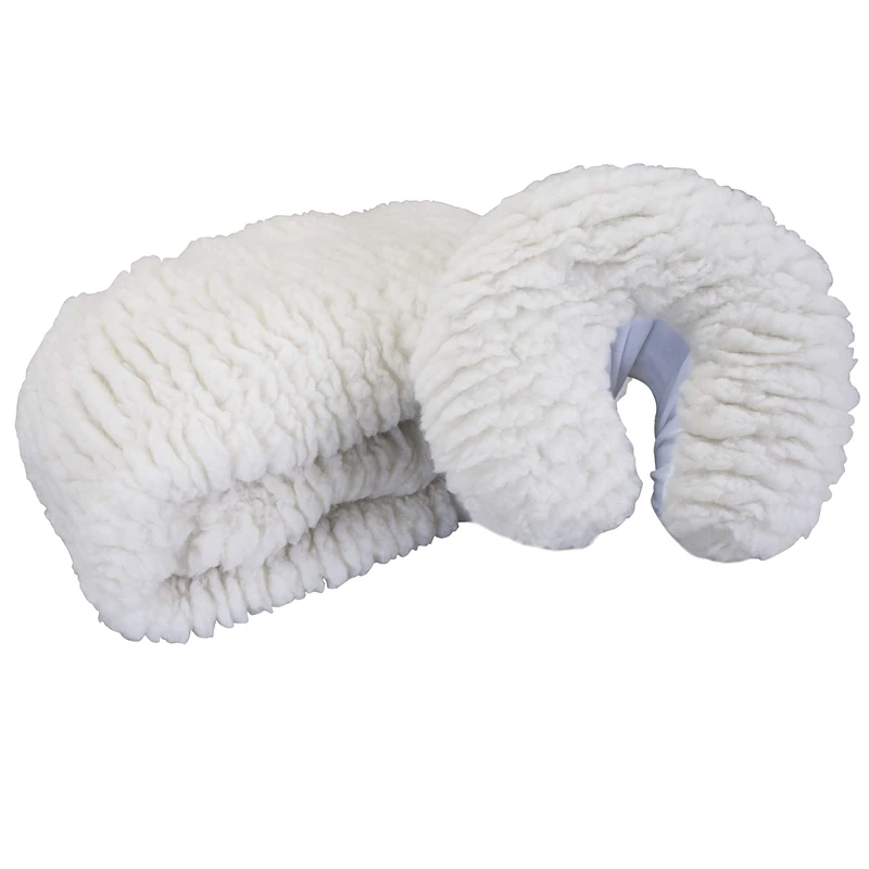 EARTHLITE Massage Table Fleece Pad Set DELUXE - 1" Soft Thick Fleece incl. Fitted Pad & Face Cradle Cover (2pc)