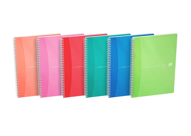 Oxford ST-7475496 My Colours Twin Wire A4 Polypropylene Notebook, 180 Pages, , Pack of 5