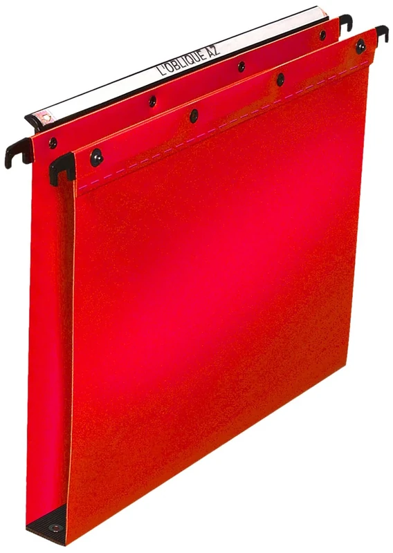 Elba Ultimate Polypropylene Foolscap Suspension Files, 30mm Base - Red (Pack of 25)