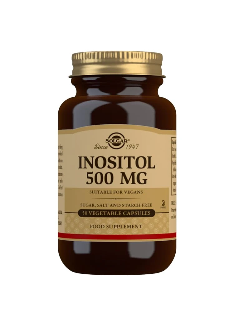 Solgar Inositol 500 mg Vegetable Capsules - Vitamin B8 - Vegan, Vegetarian, Kosher, 50 Count (Pack of 1)