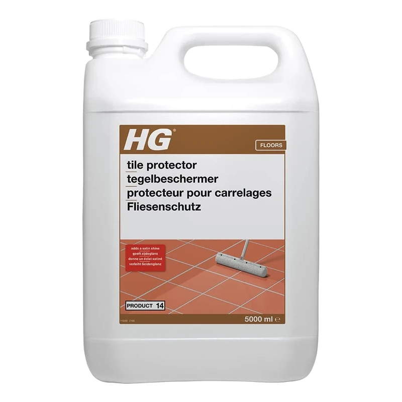 HG Tile Protector, Shine, Seal & Protection for All Types of Stone Floor Tiles, Flagstones & Slate, Anti Slip Formula, Protective Coating Finish – 5L