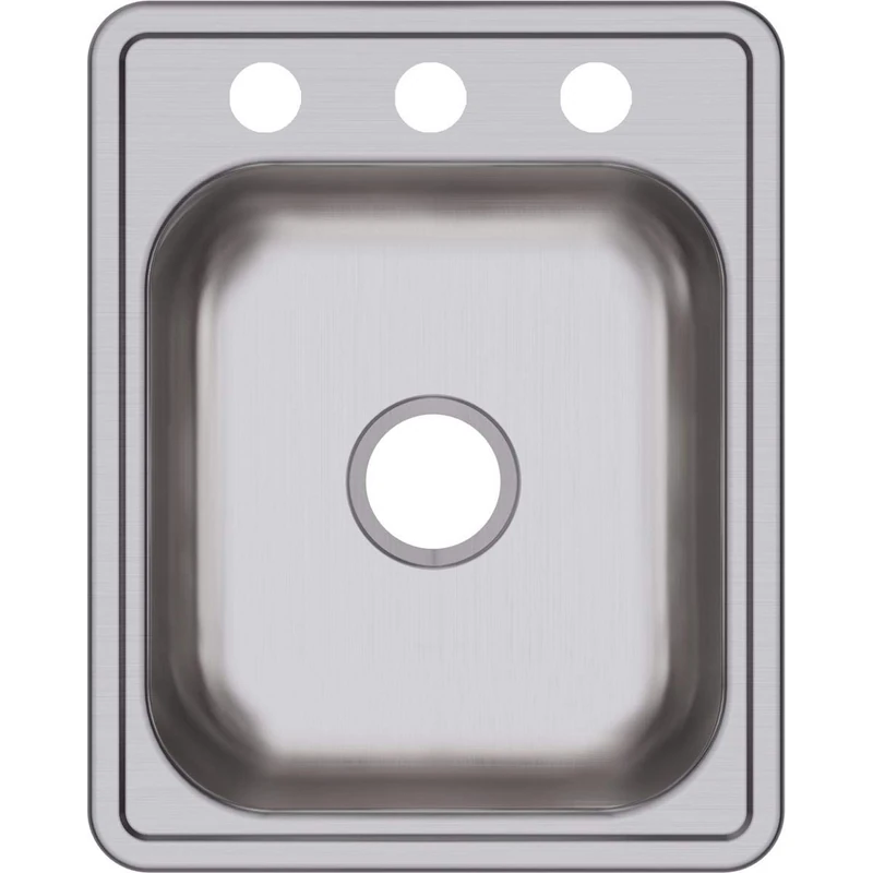 Elkay D117213 Dayton Single Bowl Top Mount Stainless Steel Bar Sink, 17-Inch by 21-1/4-Inch