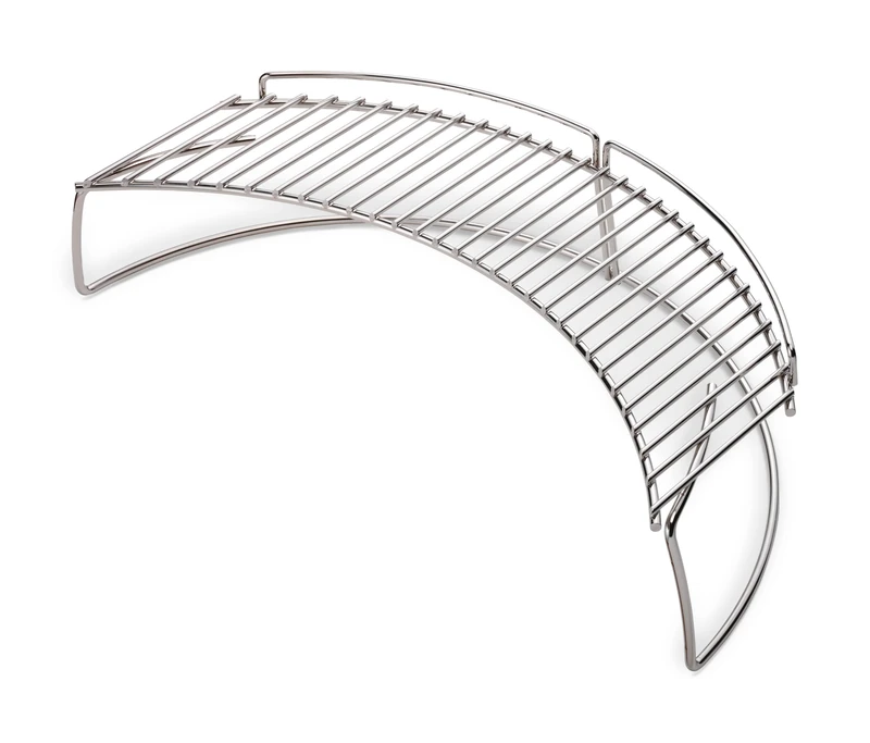 Weber Warming Rack for 57 cm Charcoal Barbecues (except Compact Kettle) - Additional level for keeping food warm or toasting rolls – Silver (8417) - Image 1