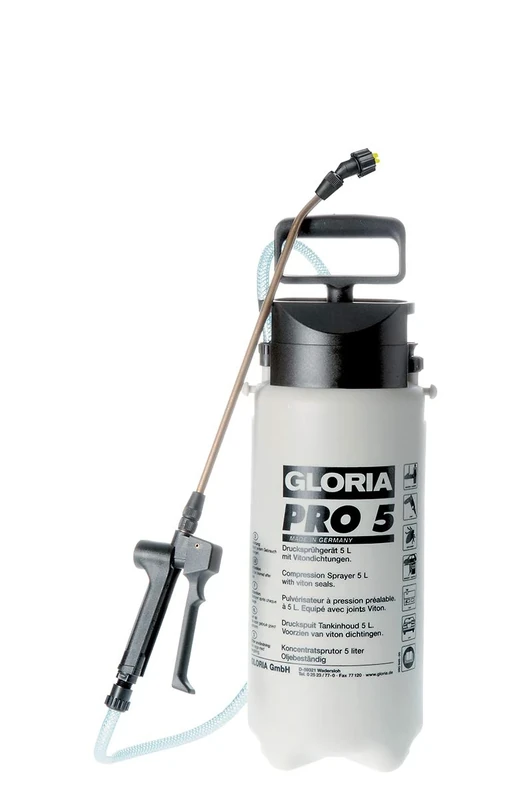 Gloria "Pro 5" Pressure Sprayer, White/Black, 20x20x53 cm