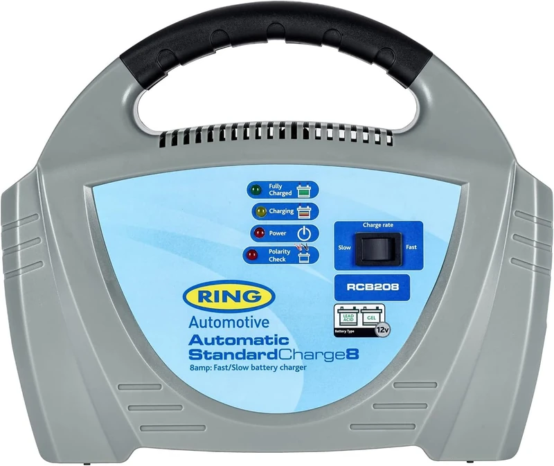 RING 8A Automatic Car Battery Charger: Suitable for Vehicles up to 2.5L & Protects Against Over Charging