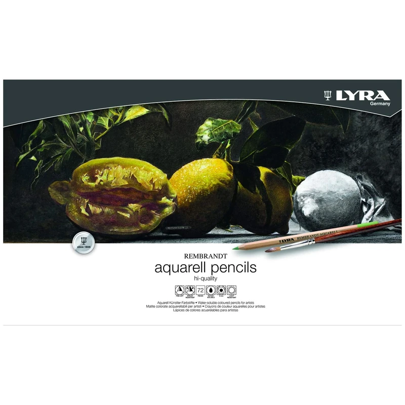LYRA Rembrandt Aquarell, Fine Art Watercolour Pencil Set, 72 Assorted Colours, For Professionals & Students