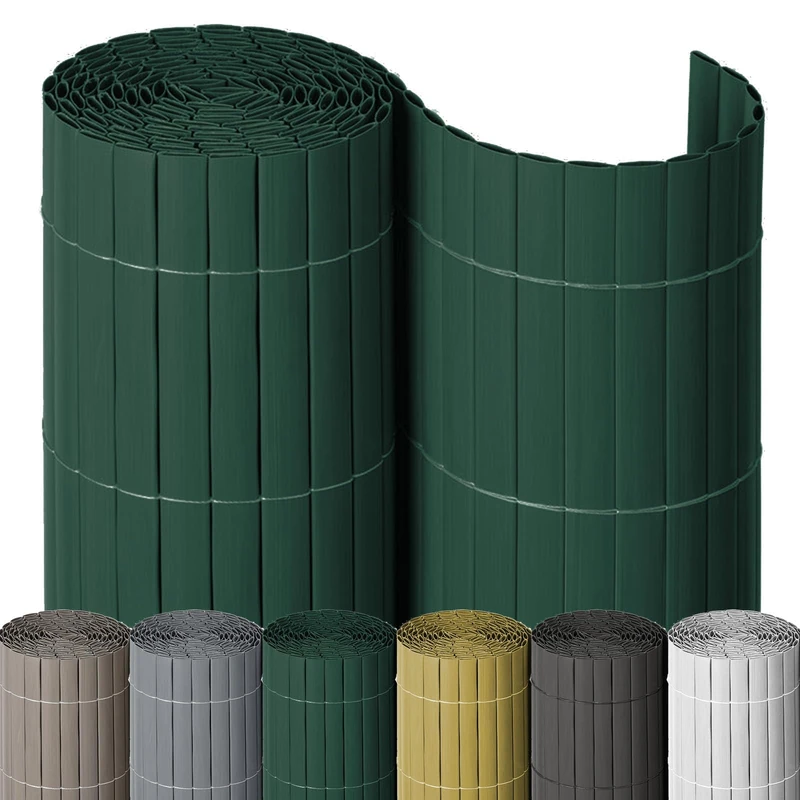 NOOR PVC Privacy Screen Mat, Weatherproof Privacy Fence for Balcony, Patio and Garden, Sturdy Balcony Cladding as Privacy Screen, Easy to Install Fence Screen, Green, 100 cm x 10 m