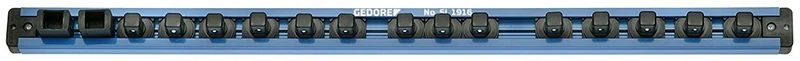 Gedore SL1916 580 mm Tool Holding Rail for 1/2 - Blue/Black (16-Piece) - Image 1