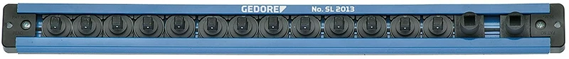 Gedore SL2013 380 mm Tool Holding Rail for 1/4 - Blue/Black (13-Piece)