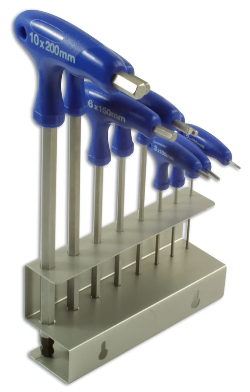Laser 3333 T-Handle Hex Key Set 8pc