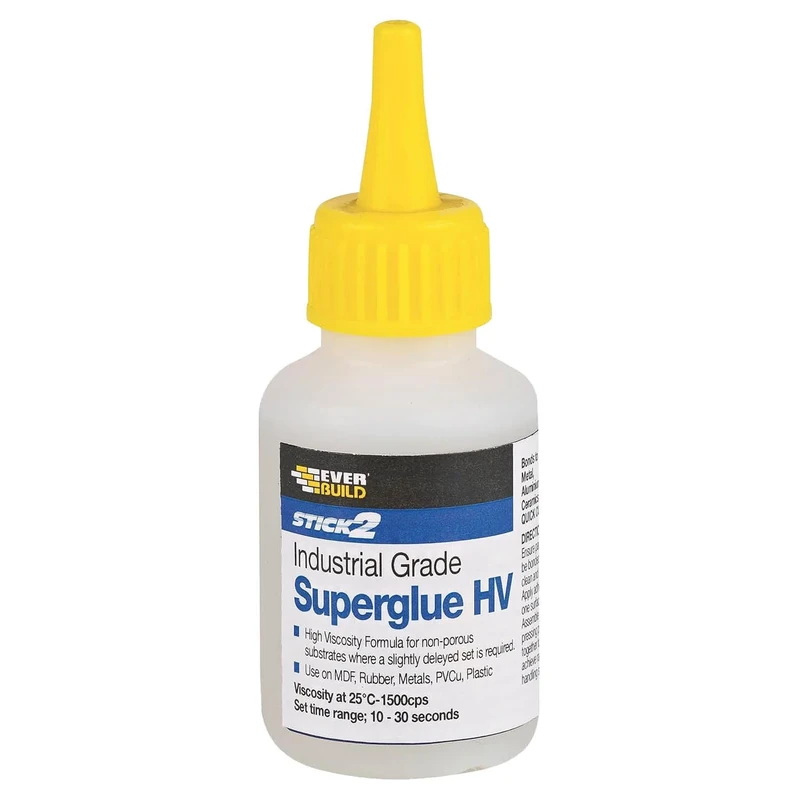 Everbuild Stick2 Superglue High Viscosity – Suitable for DIY & Professional Projects – Industrial Grade – High Strength – Rapid Setting – Clear – 50g