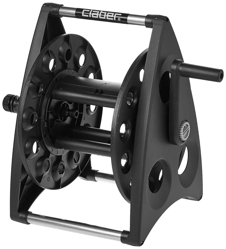 Claber 8921 Kiros Wall-Mounted Hose Reel - Black/Orange/Grey