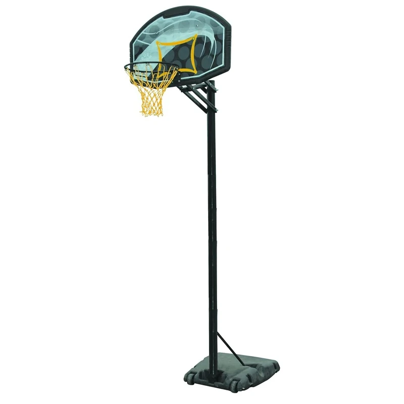 Sure Shot Quick Adjust Portable Basketball Hoop and Stand, Coloured Backboard, Adjustable 2.4 m to 3.05 m Official Height