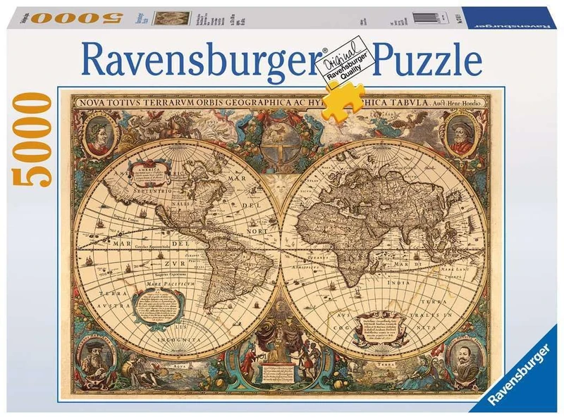 Ravensburger Antique World Map 5000 Piece Jigsaw Puzzles for Adults and Kids Age 12 Years Up - Image 1