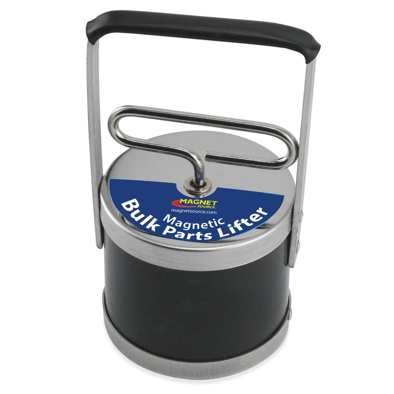 Light-Duty Magnetic Bulk Parts Lifter with Release, 3.50" Diameter, 6.75" Height Including Handle, 1 Pound Capacity, 1 each