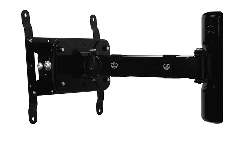 B-Tech BT7514 Flat Screen Wall Mount with Single Arm in Piano Black