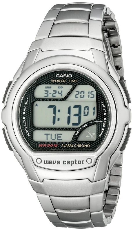 Casio Men's WV58DA-1AV Waveceptor Atomic Sport Watch, Silver, WV58DA-1AV