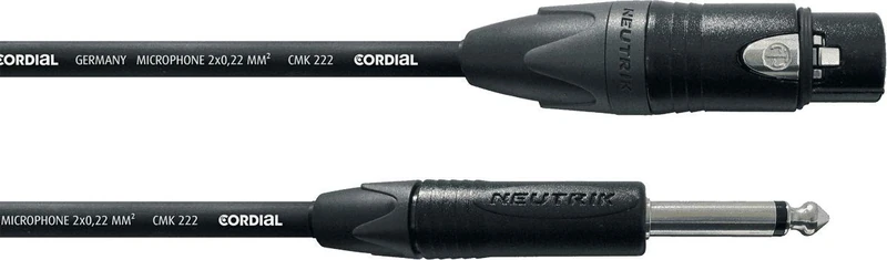 Cordial Cpm 5 FP 5 m XLR (3-Pin) 6.35 mm Black Audio Cable