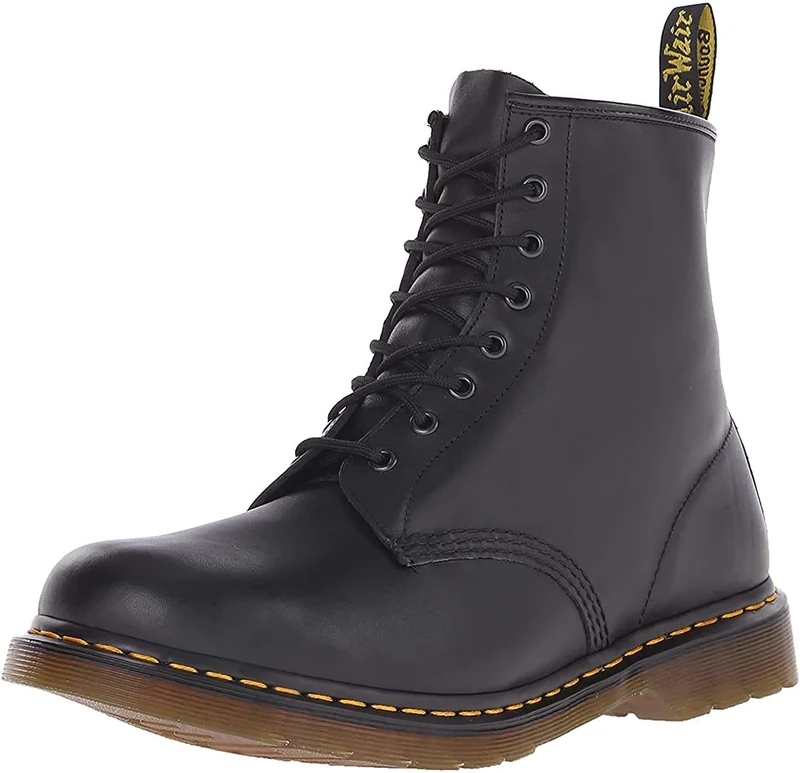 Dr. Martens Women's 8-Eye Boots - Black Nappa Leather, Size 5 UK