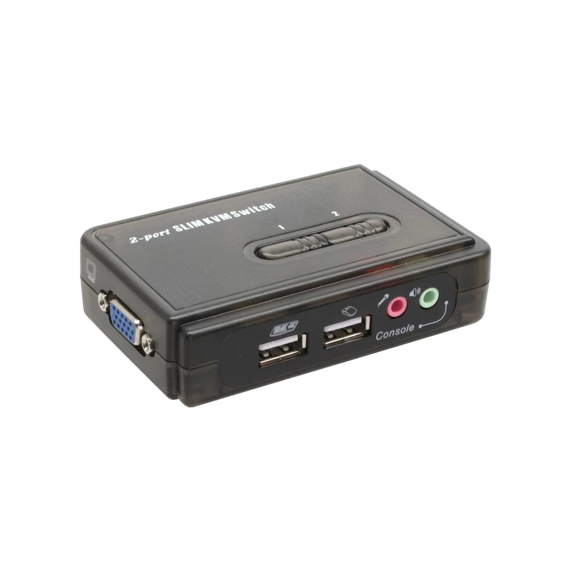 InLine® Adaptor (2 Port, VGA, USB, Audio KVM Switch, Black