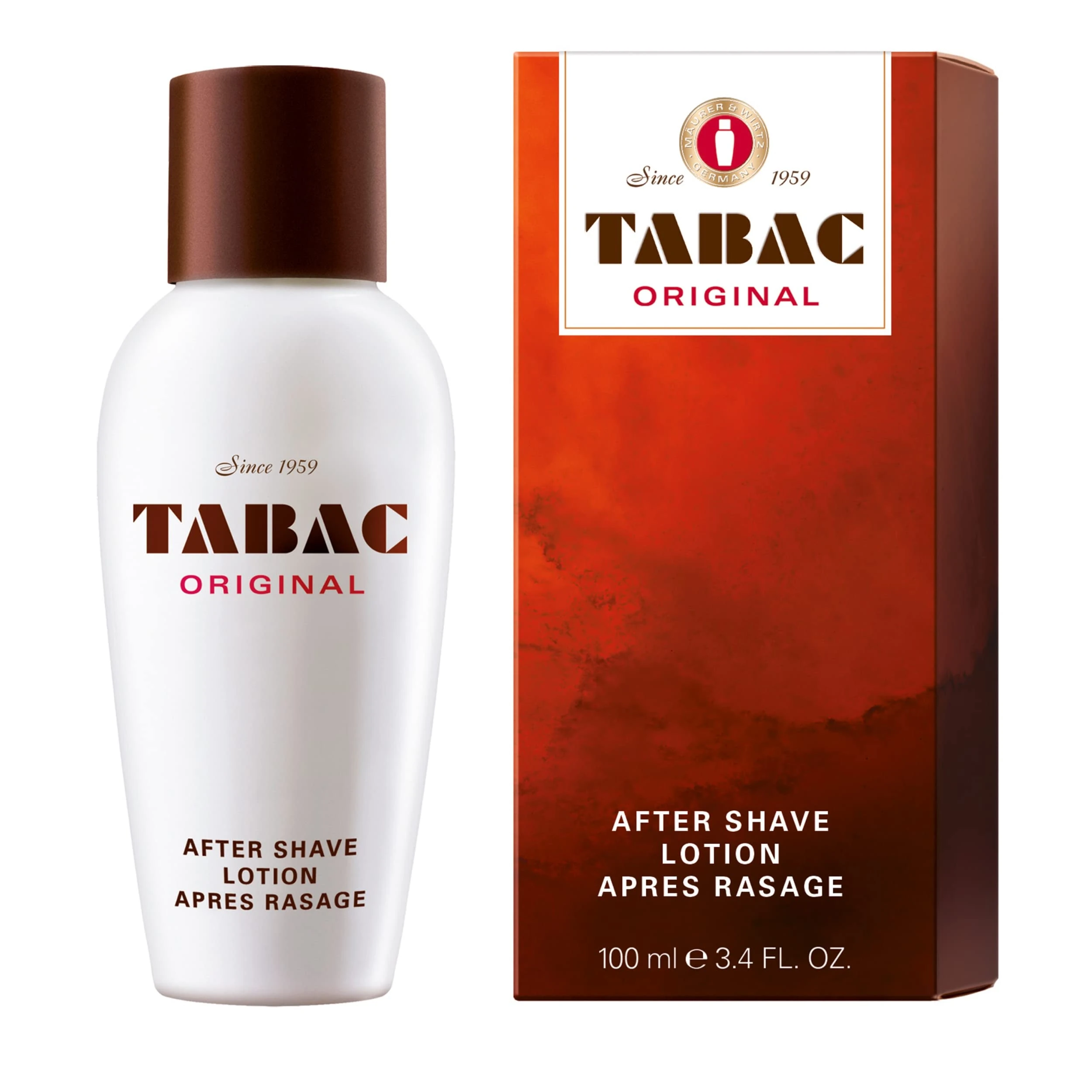 Tabac Original Aftershave Lotion for Men 100ml - Refreshing Post-Shave with Classic Scent