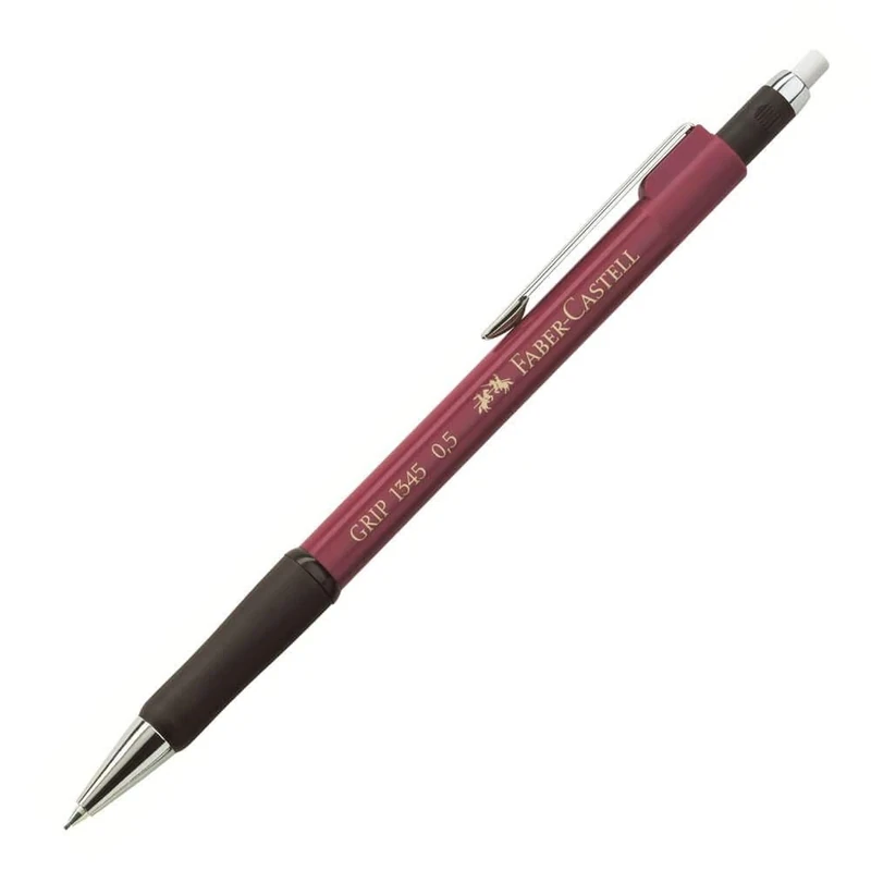 Faber-Castell Grip 1345 0.5mm Red Metallic Mechanical Pencil - Box of 12