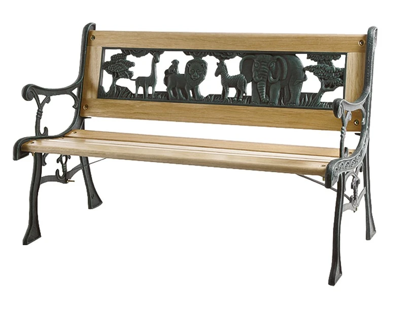 Gautzsch (FO) Siena Garden Children's Cast Iron Bench Zoo-Park 84 x 41 x 52.5 cm - Image 1