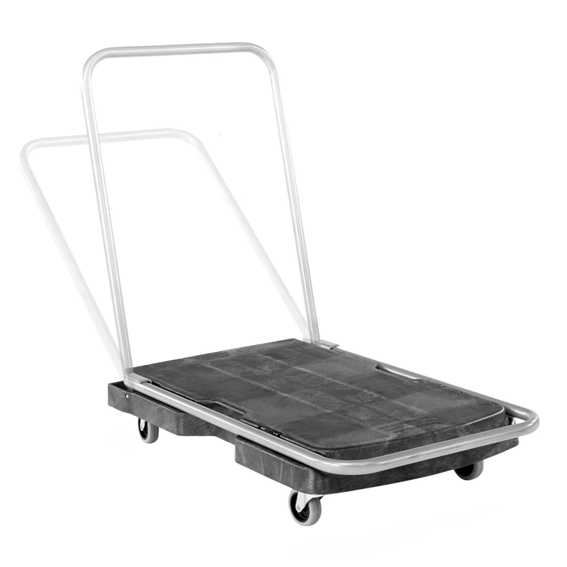 Rubbermaid Commercial Tripple Trolley Utility-Duty Home/Office Cart, 250 lb Capacity, 20 1/2" x 32 1/2", Black (FG440000BLA)