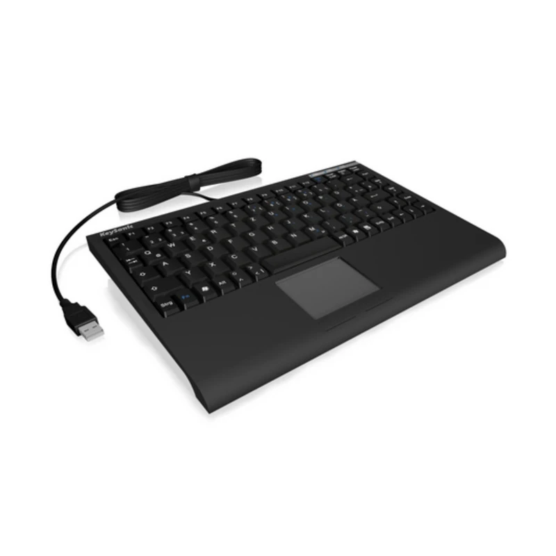 Keysonic ACK-540U+ Black Mini Keyboard with Integrated Smart Touchpad UK Layout