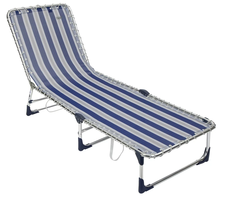 Crespo 1148211 CR Folding Bed AL-367/17, Blue Striped