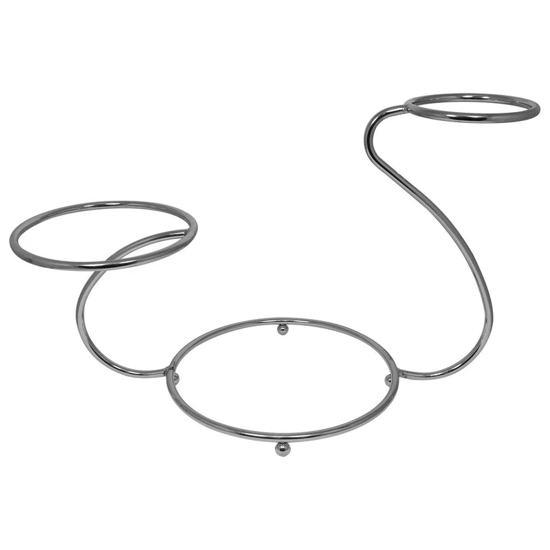 PME Swan Shape Chrome Finish 3 Tier Cake Stand,60 x 31 x 46 cm, Silver