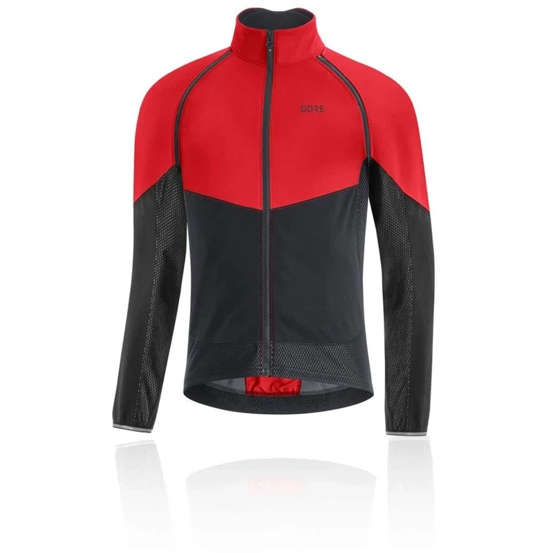 GORE WEAR Men's Cycling Jacket Phantom, GORE-TEX INFINIUM, M, Red/Black