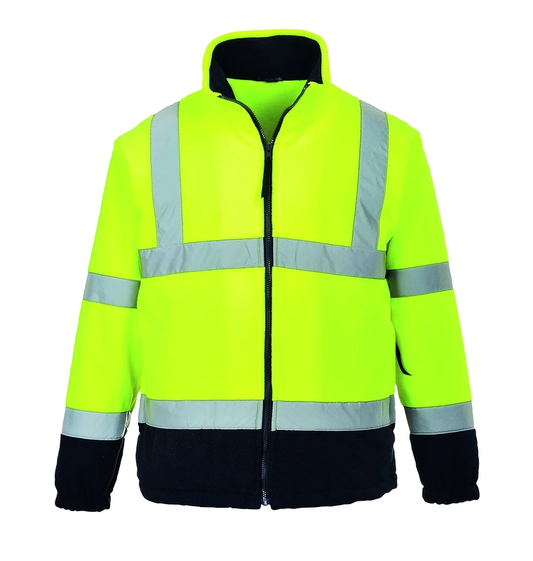 Portwest Hi-Vis Two Tone Fleece, Size: L, Colour: Yellow/Navy, F301YNRL