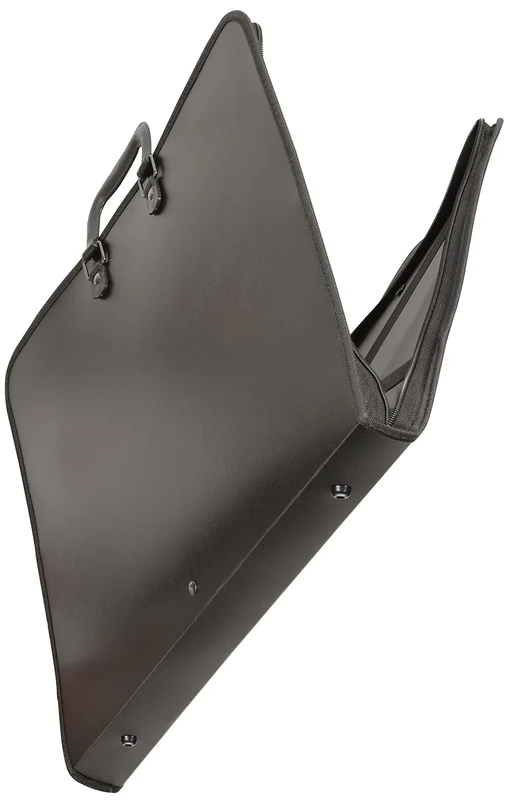 Clairefontaine - Ref ZPC-A1Z - Goldline PP Presentation Case (without rings) - A1 Sized, Lightweight & Durable, Full Interior Pocket, Elastic Straps, Nylon Zip - Black
