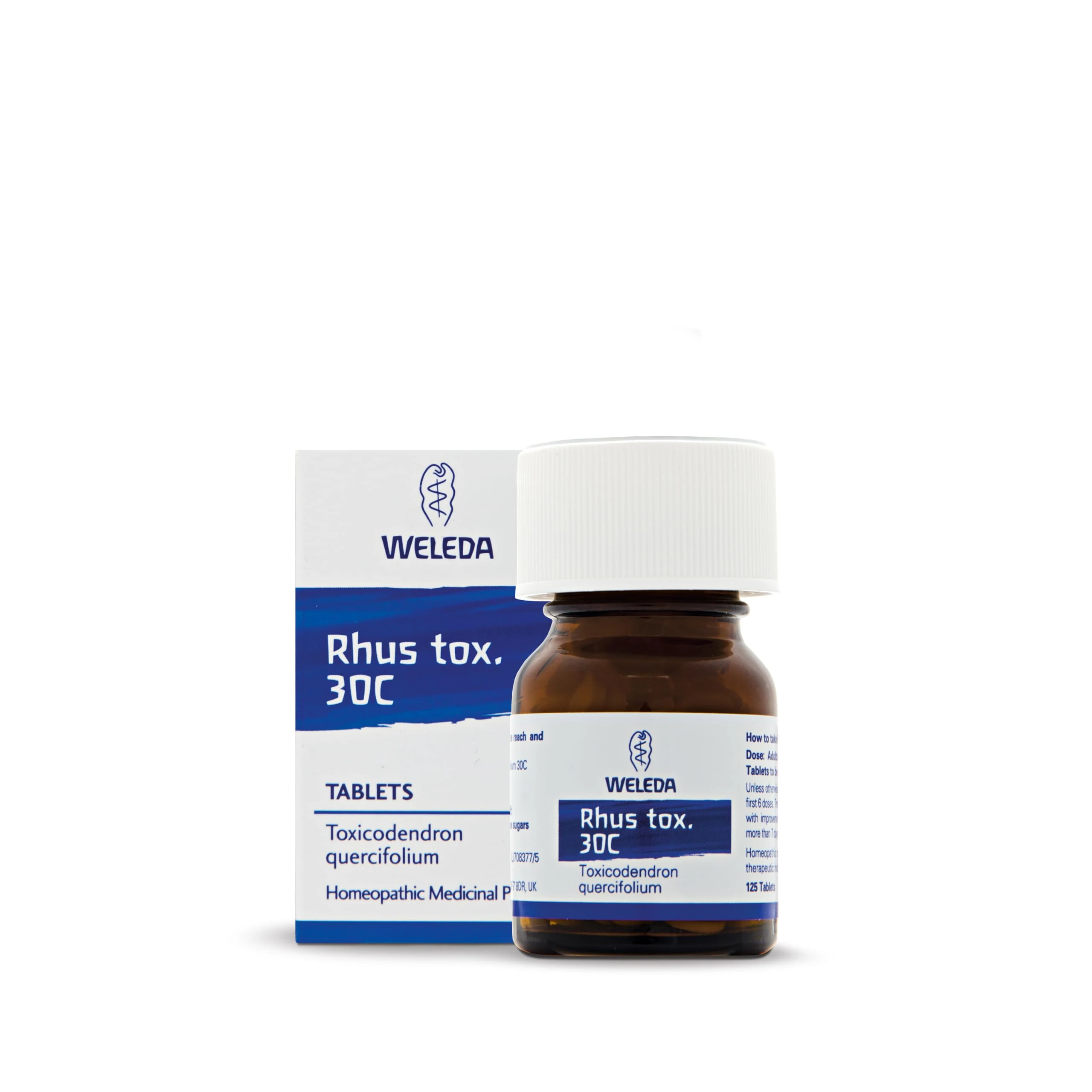Weleda Rhus Tox. 30C, Homeopathic Medicinal Product, Toxicodendron Quercifolium 30C, Vegetarian, 125 Tabs