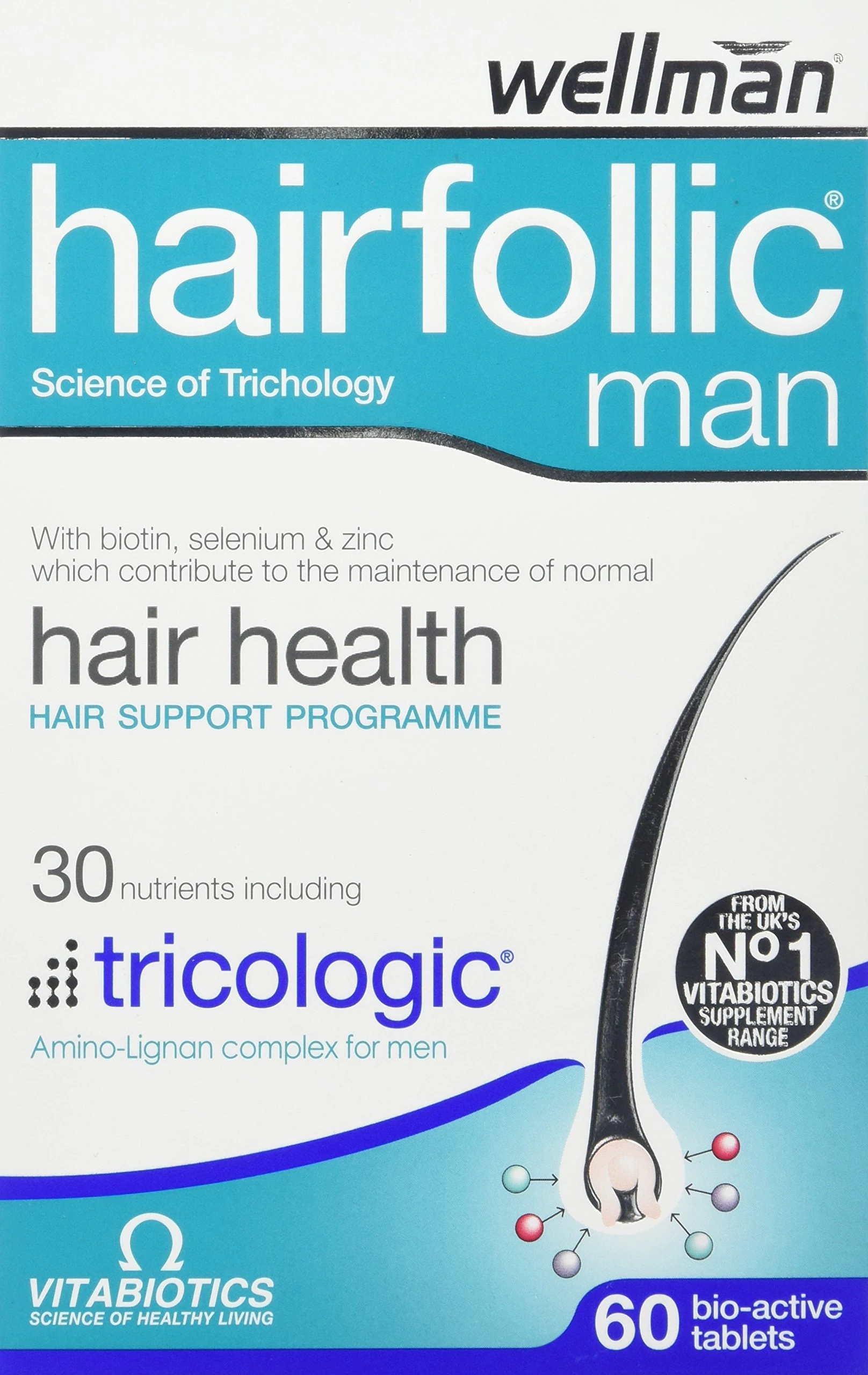 Vitabiotics Hairfollic Man - 60 Tablets