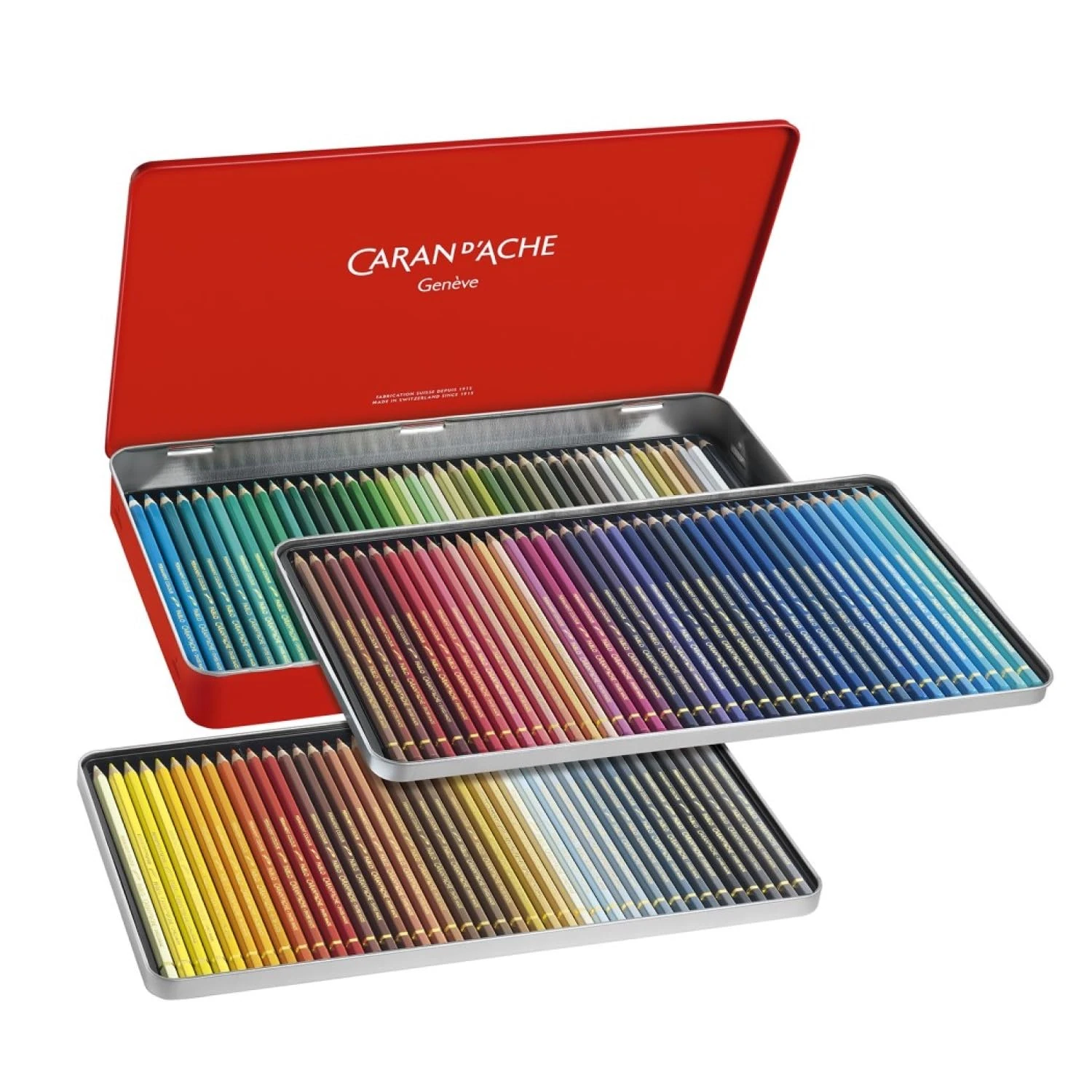 Caran D'Ache Pablo artists quality colouring pencils tin set of 120 assorted water resistant colours