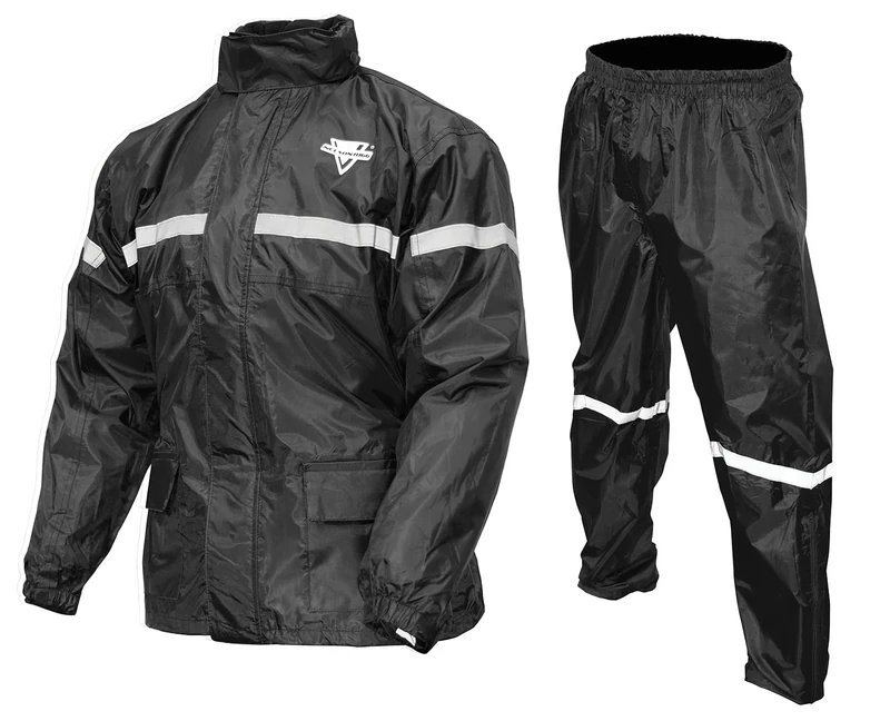 Nelson-Rigg Stormrider Rain Suit; 100% Waterproof, Pants and Jacket Included with Reflective Striping (Black, 3X-Large)