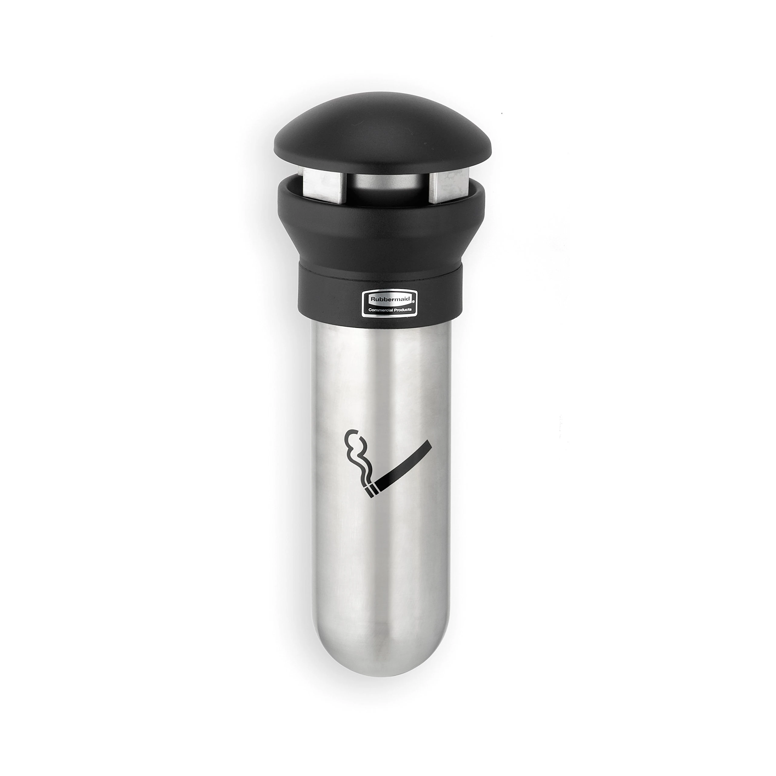 Rubbermaid Infinity Wall Mount Smoking Receptacle - Stainless Steel/Black