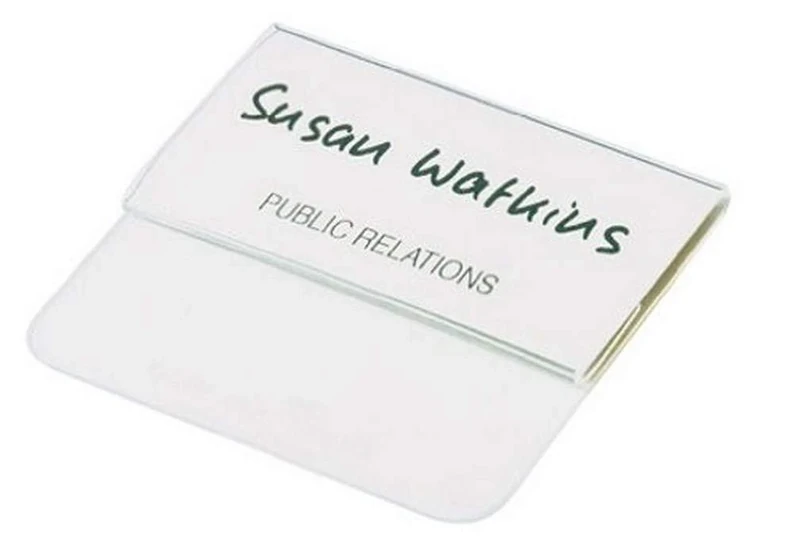 Durable 812019 Name Plate with Insert 40 x 75 mm Clear Pack of 25