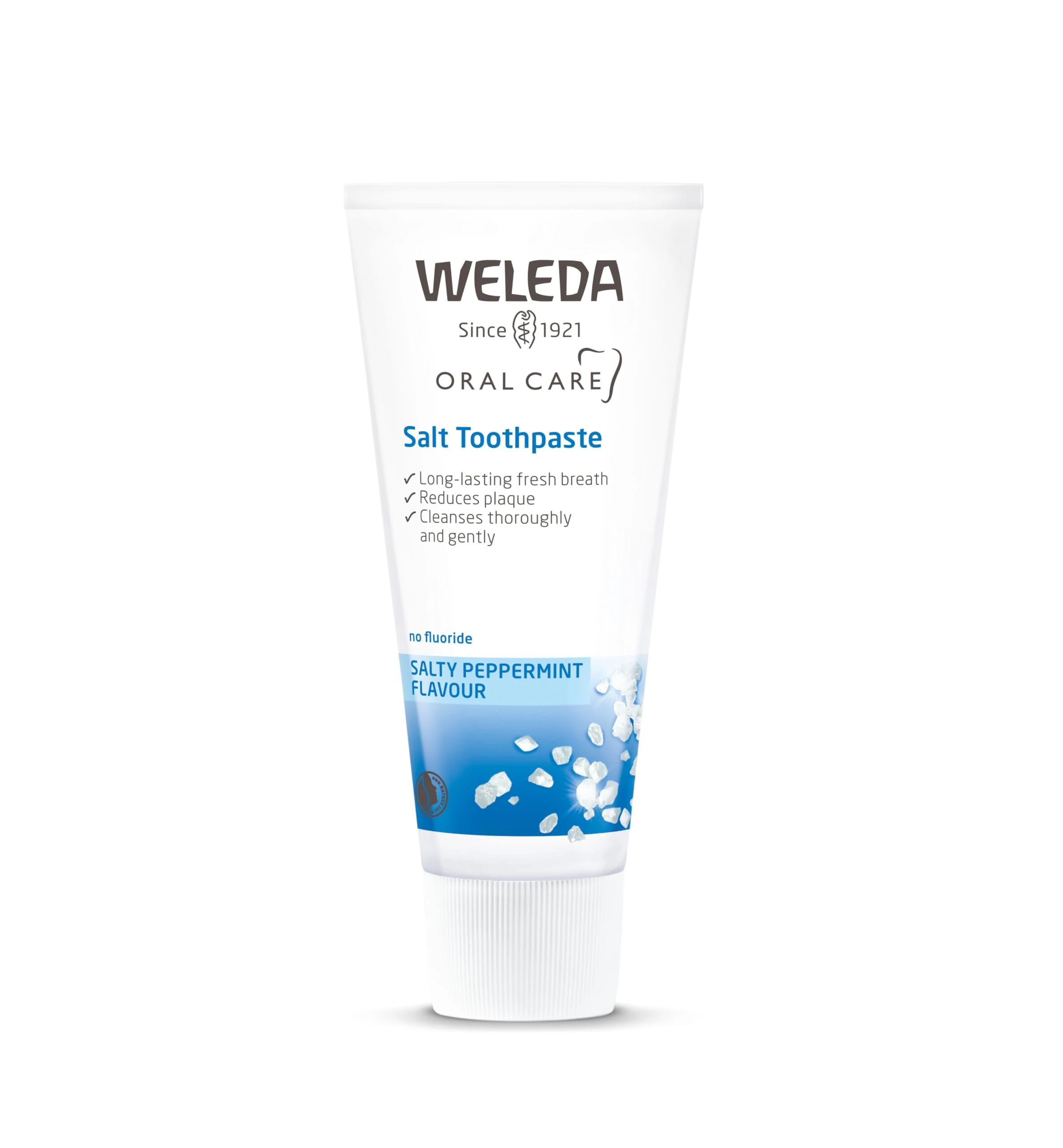 Weleda Salt Toothpaste, Fluoride Free, Natural Protection, SLS Free, Plaque, Tartar & Staining, Certified Natural, Organic, Vegetarian, 75 ml