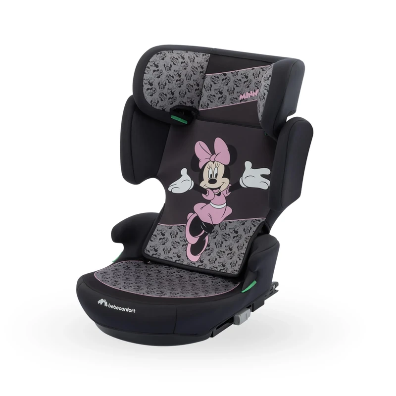 Bebeconfort Disney RoadFix i-Size, Backrest Booster Car Seat, 3.5-12 years (100-150cm), Minnie Mouse Car Seat, Foldable, Lightweight (4.4 kg), 14 Headrest Positions, Authentic Minnie