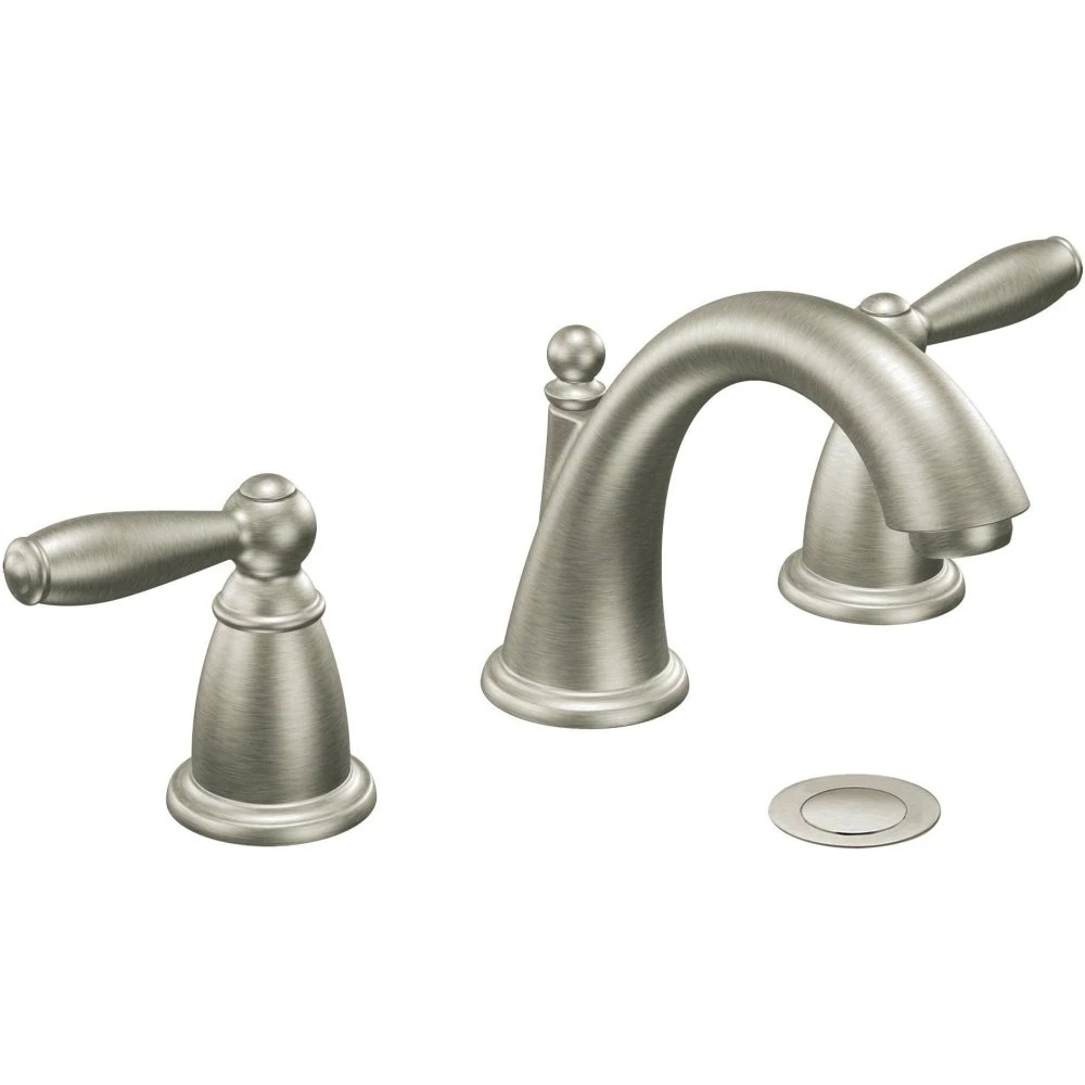Moen T6620BN Brantford Two Handle 8 in. Widespread Bathroom Faucet Trim Kit Valve Required, Brushed Nickel