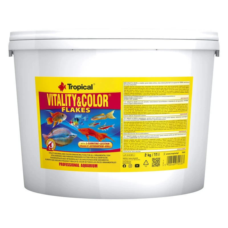 Tropical VITALITY&COLOR 11L / 2kg - high-protein food for growth, vitality & enhanced fish coloration