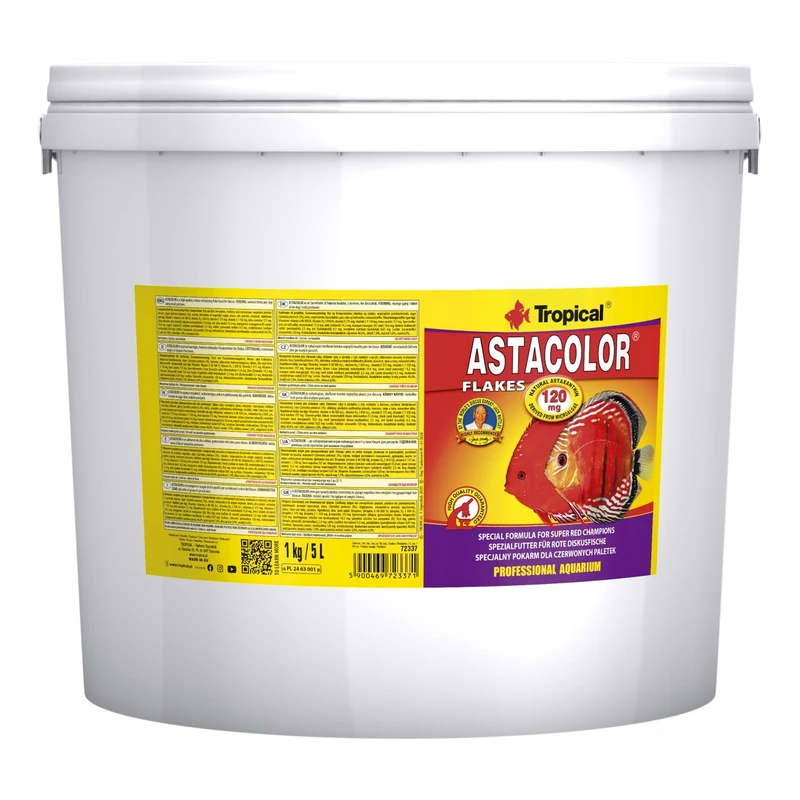 ASTACOLOR 5L / 1kg - color-enhancing flakes with astaxanthin and carotenoids for omnivorous & carnivorous fish