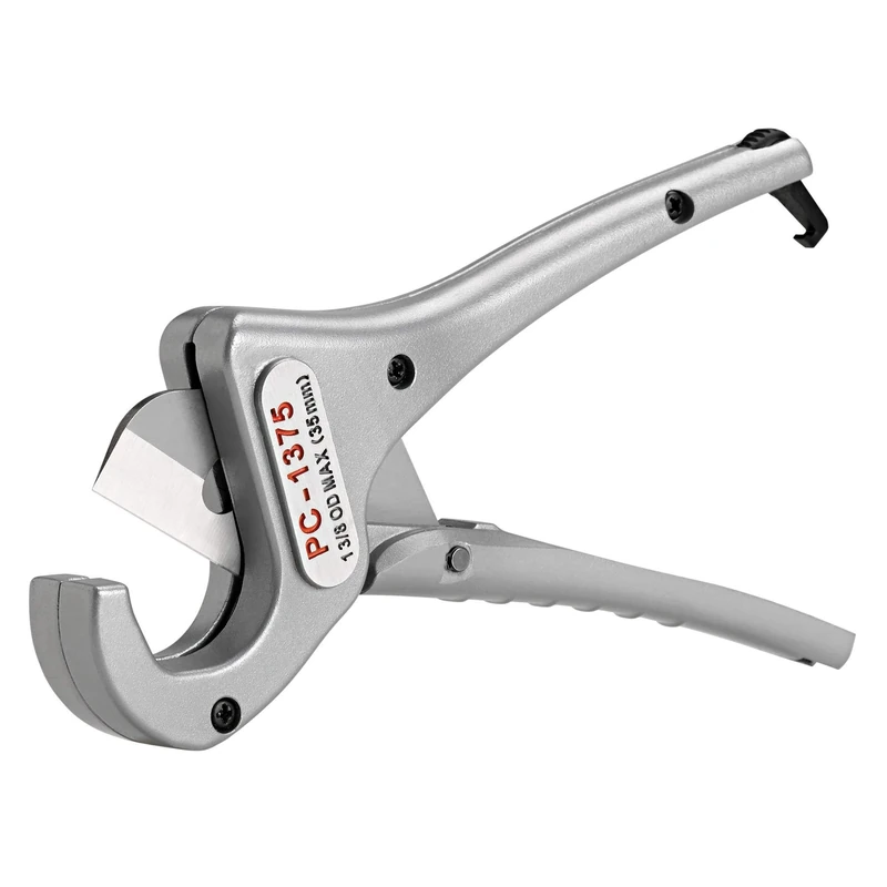 RIDGID 23493 Model PC-1375 ML Single Stroke Plastic Pipe and Tubing Cutter, 1/8-inch to 1-3/8-inch Pipe Cutter, Chrome
