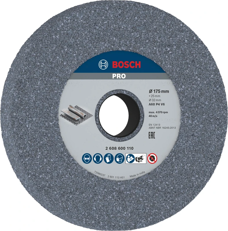 Bosch 2608600110 Grinding Disc for Straight Grinders 175 mm, 32 mm, 60 mm
