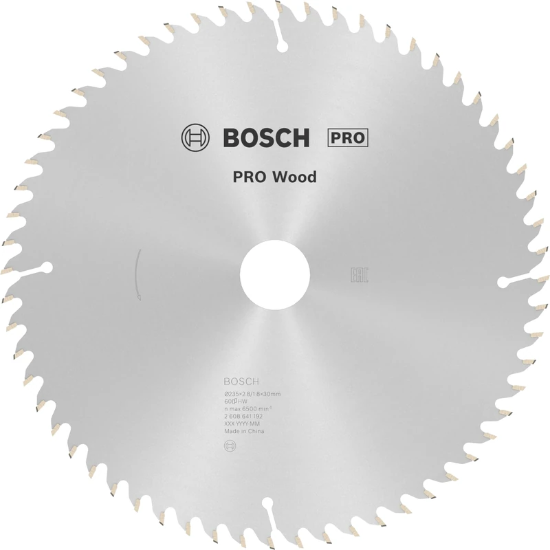 Bosch 1x PRO Wood Circular Saw Blade for Corded Hand-Held Circular Saws (for Softwood, Hardwood, Ø mm, Professional Accessory Hand-Held Circular Saw)